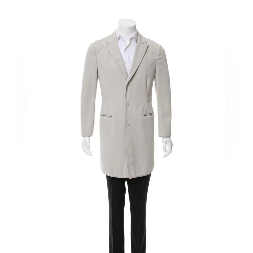 Men's ivory medium Emporio Armani chester coat